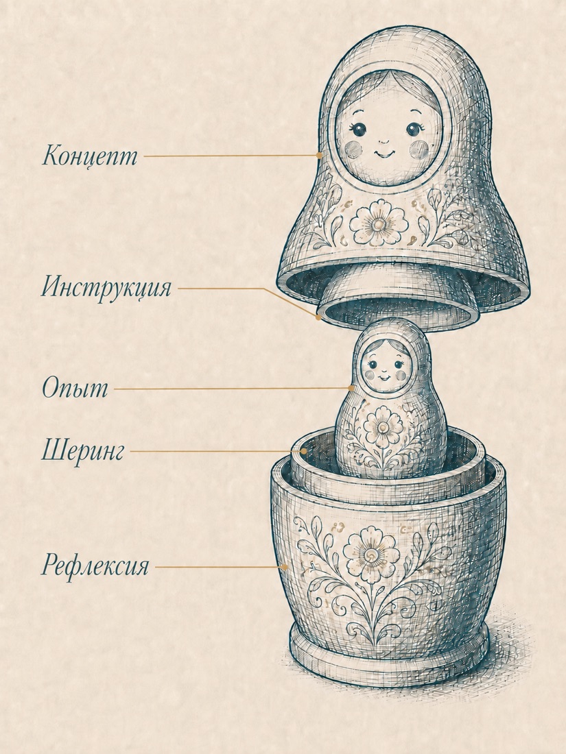 Матрешка: концепт, инструкция, опыт, шеринг, рефлексия